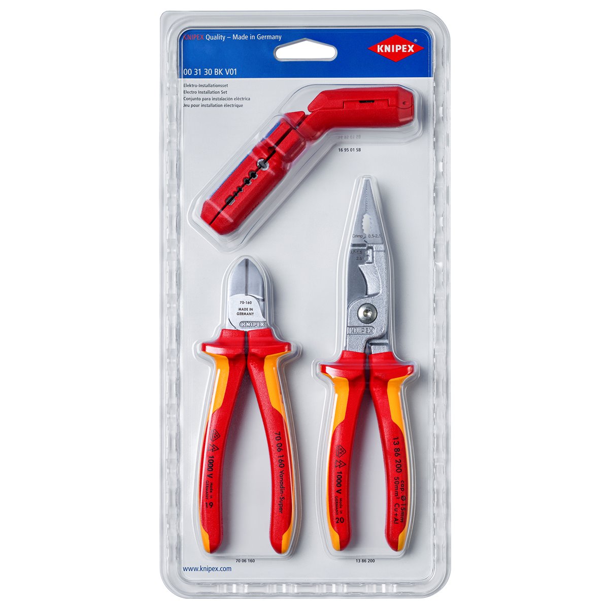 Knipex 00 31 30 BK V01 KNIPEX Electro Installation  Set