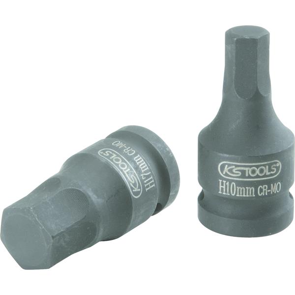 KS-Tools 911.0906 1/2" Impact bit socket, hexagon, 10mm