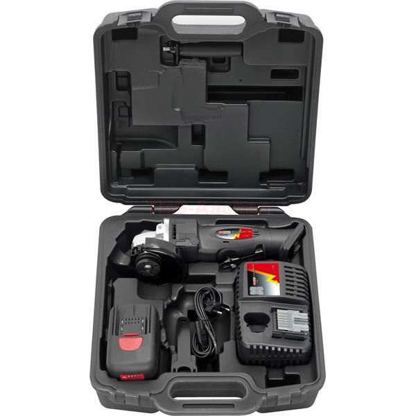 KS-Tools 515.4110 Akku-Winkelschleifer 115mm, 18V , mit Akku und Ladegerät