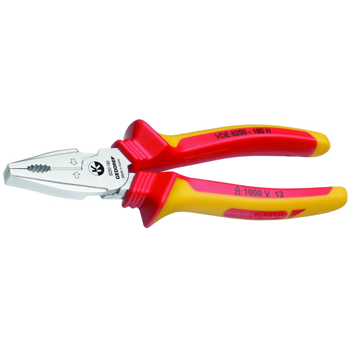 Gedore VDE 8250-160 H VDE Heavy duty combination p liers with VDE insulating sleeves 160 mm