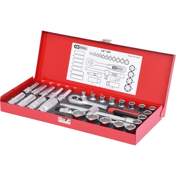 KS-Tools 917.4031 3/8" Steckschlüssel-Satz,30-tl 