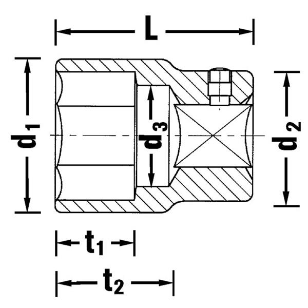 Stahlwille 60 70 mm Steckschlüsseleinsätze 1"