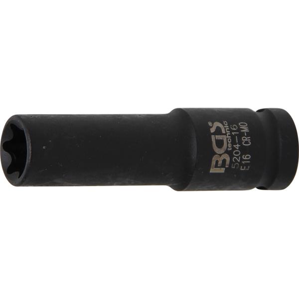 BGS 5204-16 Impact Socket E-Type, deep, 12.5 mm (1 /2") Drive, E16