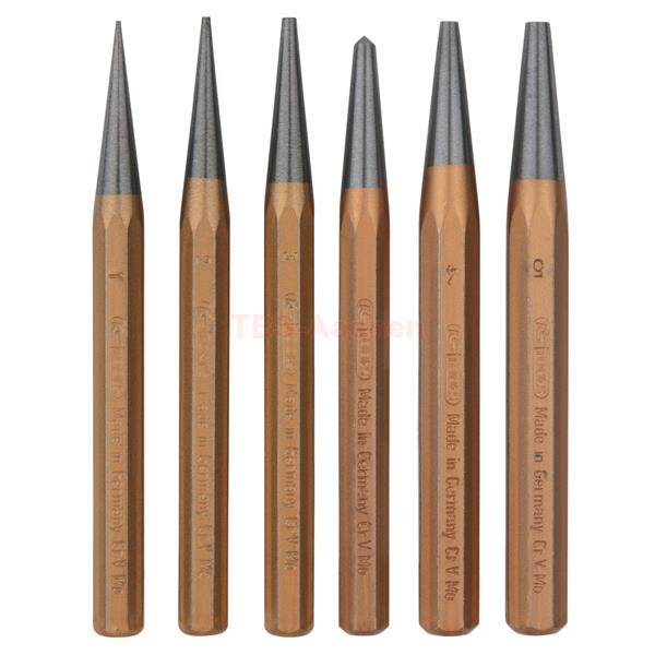 KS-Tools 162.2126 Pin punch set, 6 pcs in a plasti c bag