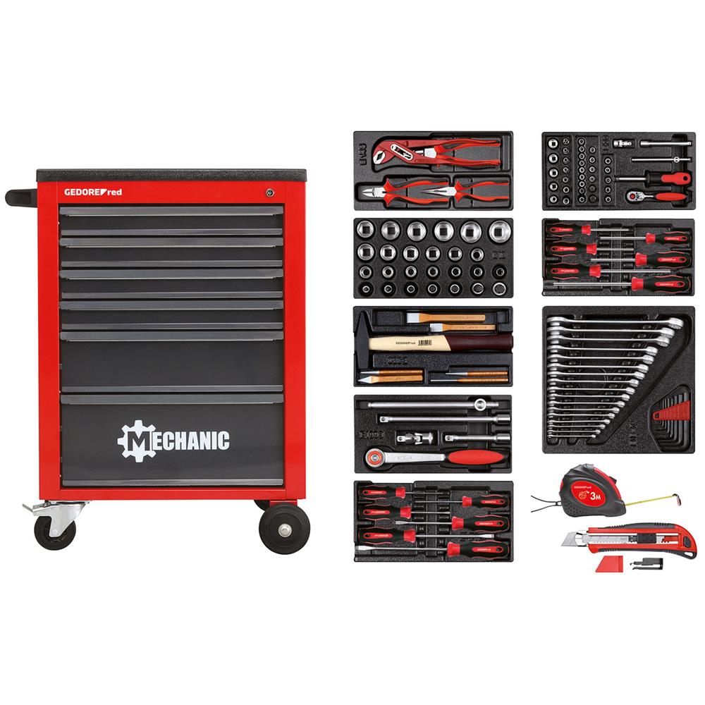 Gedore red R21560001 Tool set i.t.trolley MECHANIC 