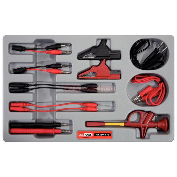 KS-Tools 150.1675 Prüf- + Test-Zubehör-Satz,13-tlg 