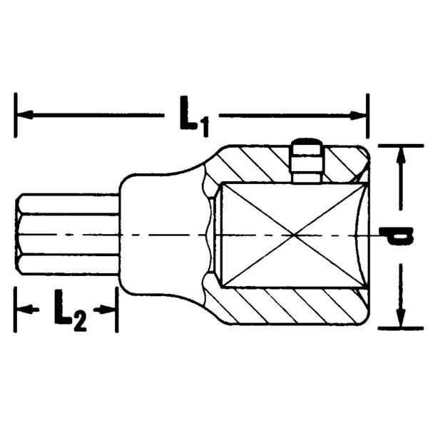 Stahlwille 64 22 mm INHEX-Einsätze 1"