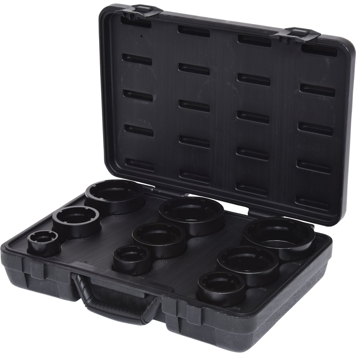 KS-Tools 450.5020 Socket set for KM groove nuts , studs internal, 9 pcs