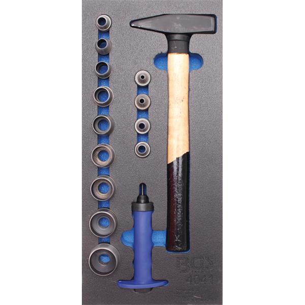 BGS 4041 Tool Tray 1/3: Hole Punch Set, 15 pcs. 