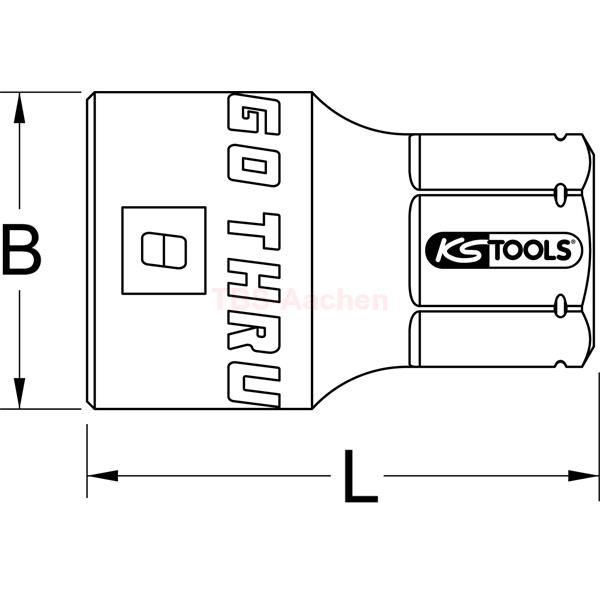 KS-Tools 503.4980 GEARplus RINGSTOP go-through soc kets, 10mm