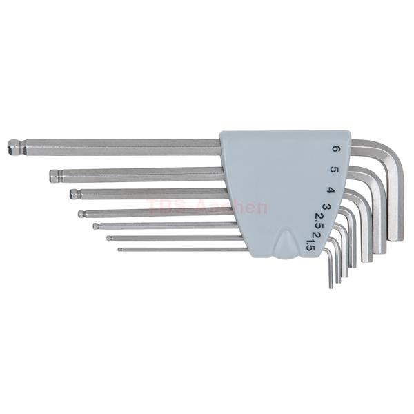 KS-Tools 964.0415 STAINLESS STEEL Hex key set,long , 7 pcs