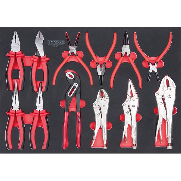 KS-Tools 711.1012 SCS Pliers set, 12 pcs, 1/1 syst em insert