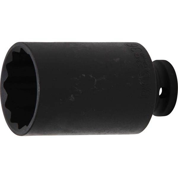 BGS 5342 Kraft-Steckschlüssel-Einsatz Zwölfkant, A ntrieb Innenvierkant 12,5 mm (1/2"), SW 36 mm