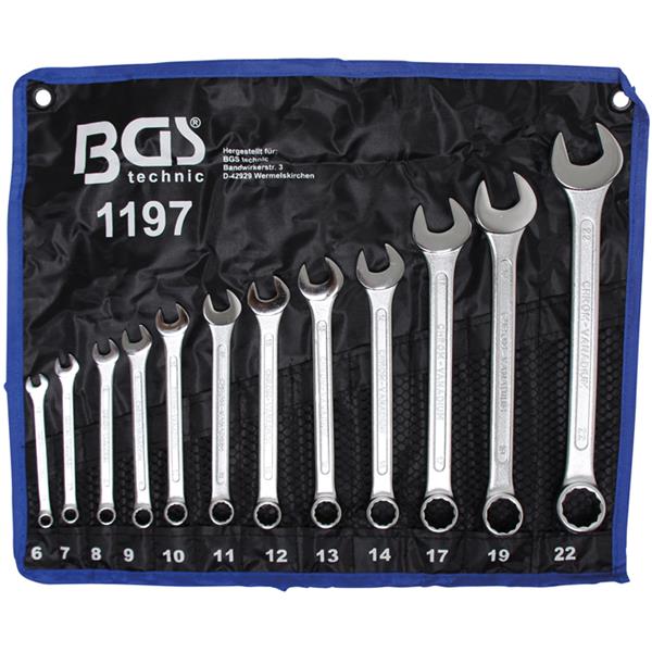 BGS 1197 Combination Spanner Set, 6 - 22 mm, 12 pc s.