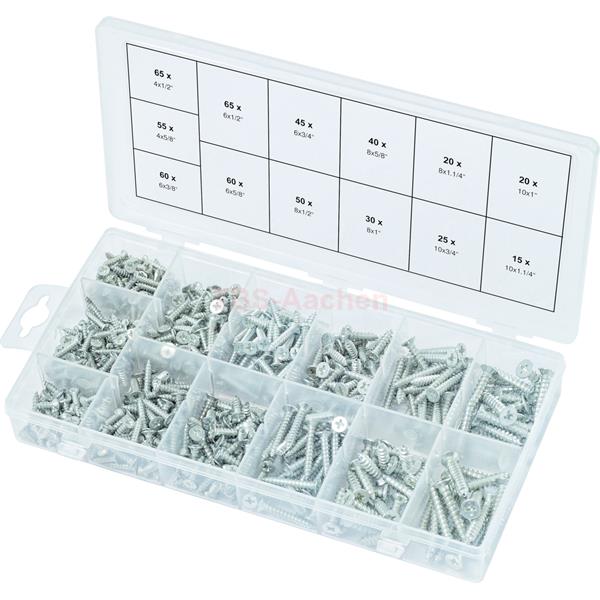 KS-Tools 970.0430 Wooden screws assortment, 550 pc s