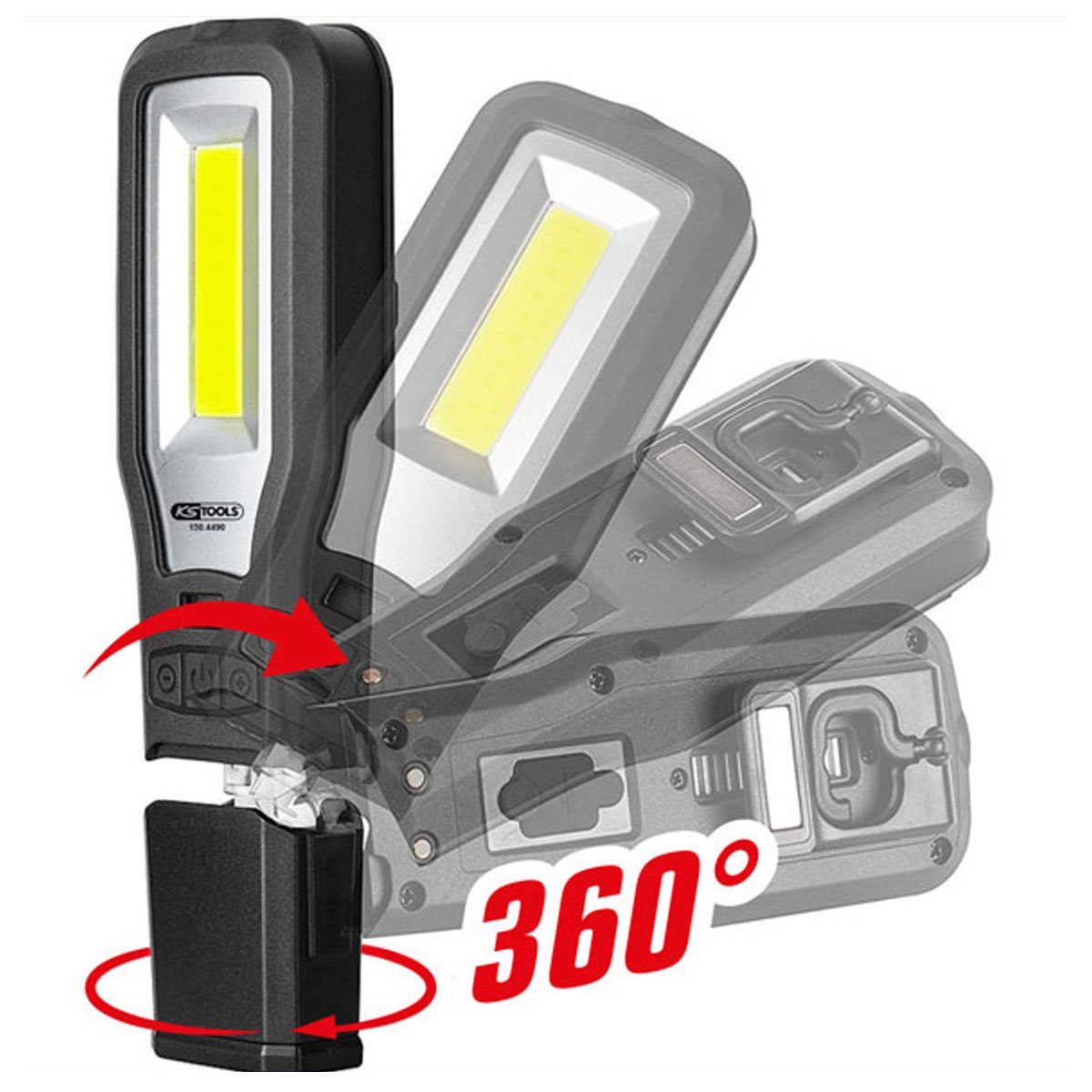 KS-Tools 150.4490 Mobile Werkstatt-Handlampe 10 W 550 Lumen