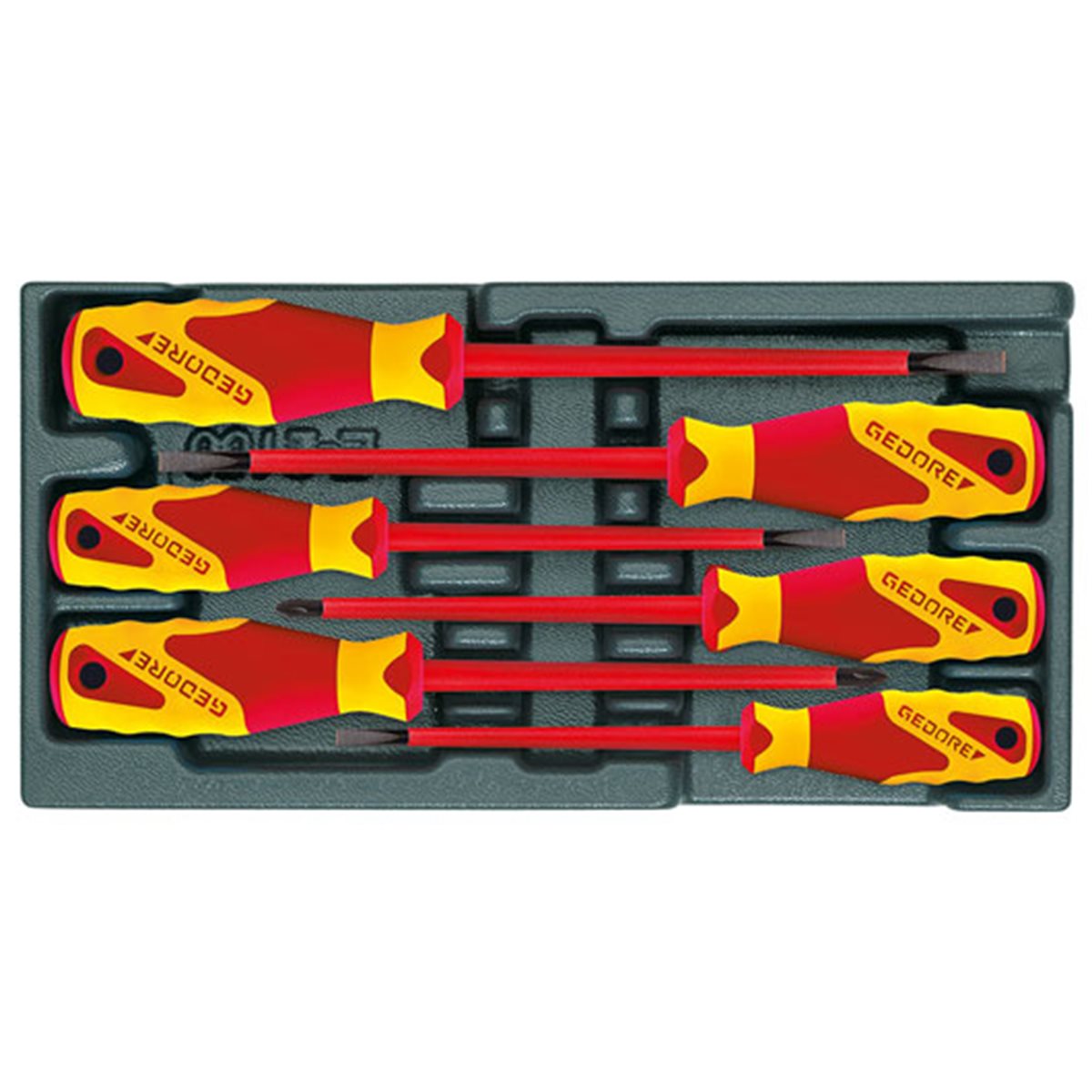 Gedore 1500 ES-VDE 2170 PZ VDE Screwdriver set in 1/3 ES tool module