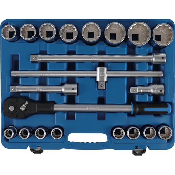 BGS 1223 Socket Set, 12-point, 20 mm (3/4") Drive, 21 pcs.