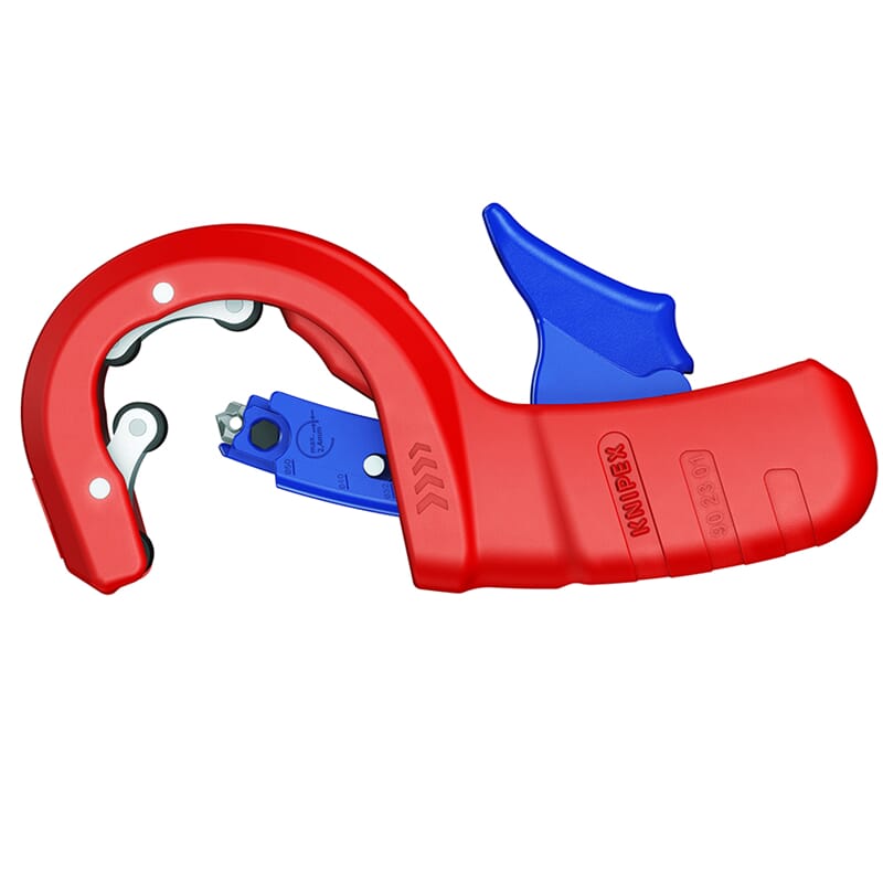 Knipex 90 23 01 BK DP50 Pipe Cutter for plastic dr ain pipes plastic coated 202 mm