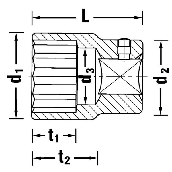 Stahlwille 60 41 mm Steckschlüsseleinsätze 1"