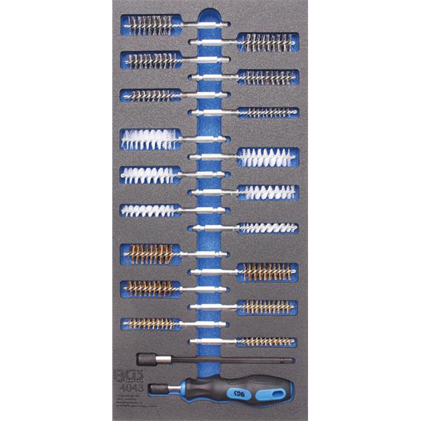 BGS 4043 Tool Tray 1/3: Brush Assortment, 20 pcs. 