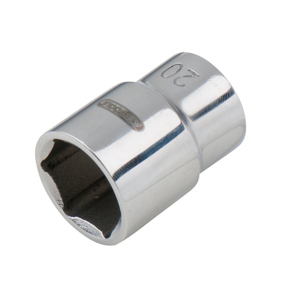 KS-Tools 964.1220 EDELSTAHL 1/2" 6kant-Stecknuss 20mm