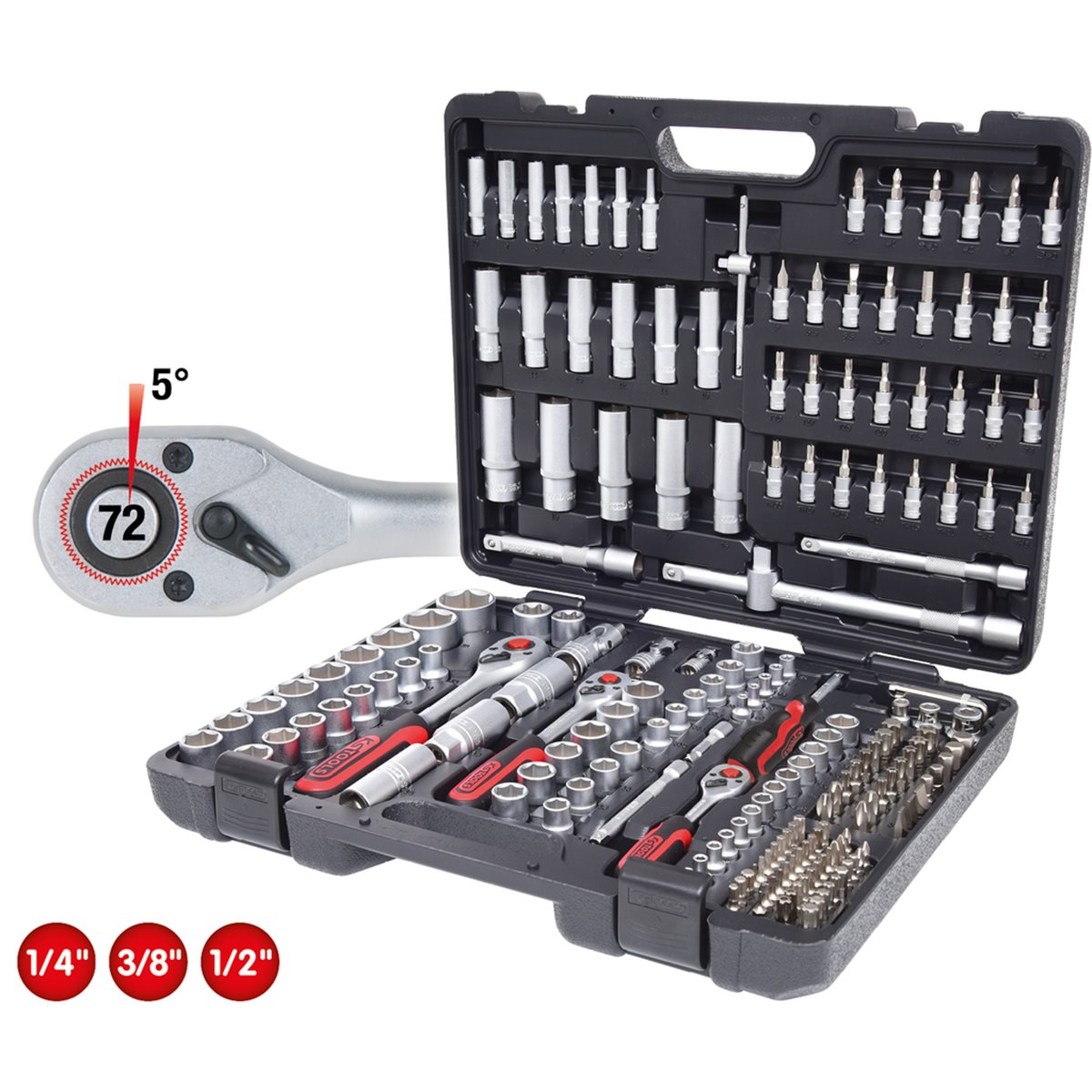 KS-Tools 917.0795 Steckschlüssel-Satz 195-tlg. 1/4" + 3/8" + 1/2" Angebot