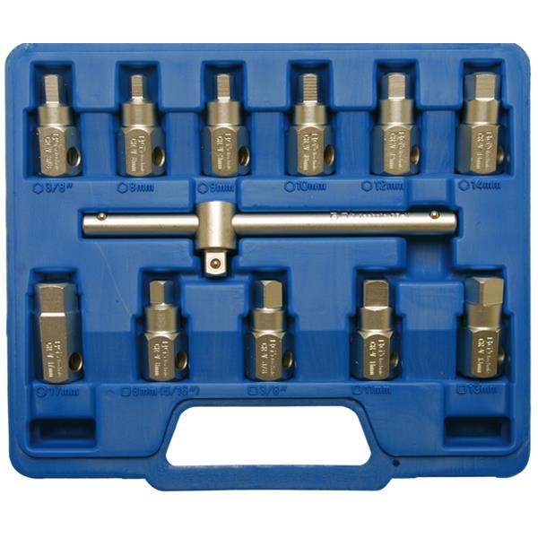 BGS 1017 Universal Oil Drain Socket Set, 12 pcs. 