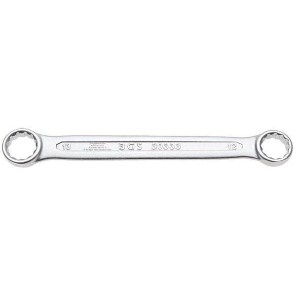 BGS 30333 Doppel-Ringschlüssel, extra flach, SW 12 x13 mm
