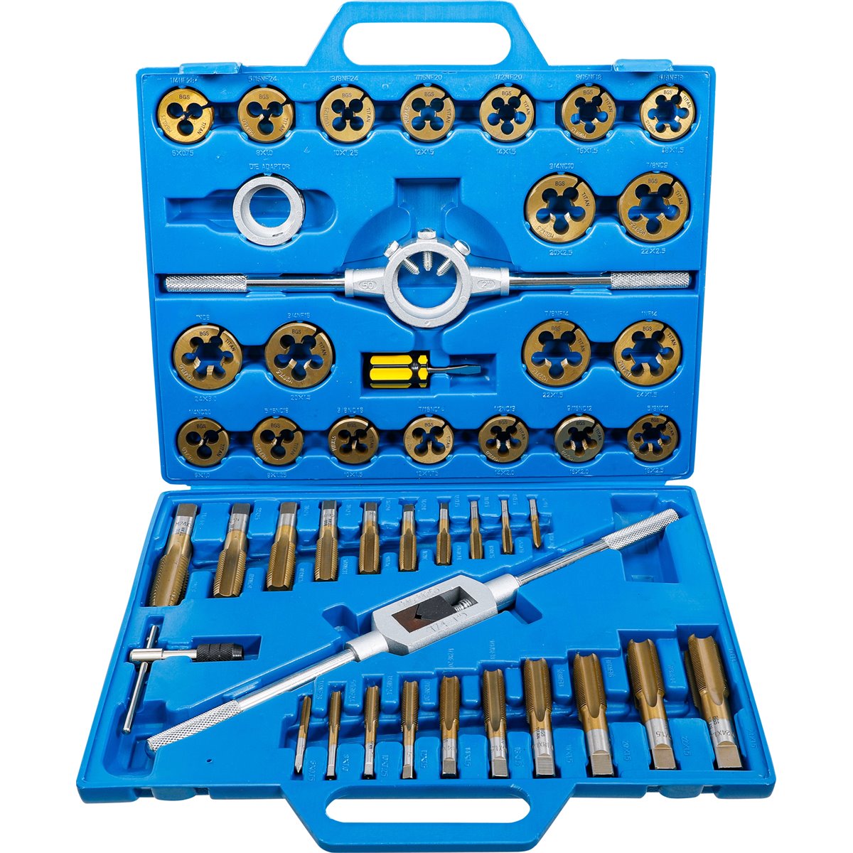 BGS 1899 Tap and Die Set, Tin-Coated, M6 - M24, 45 -tlg.