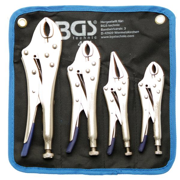 BGS 494 Locking Grip Pliers Set, 4 pcs. 