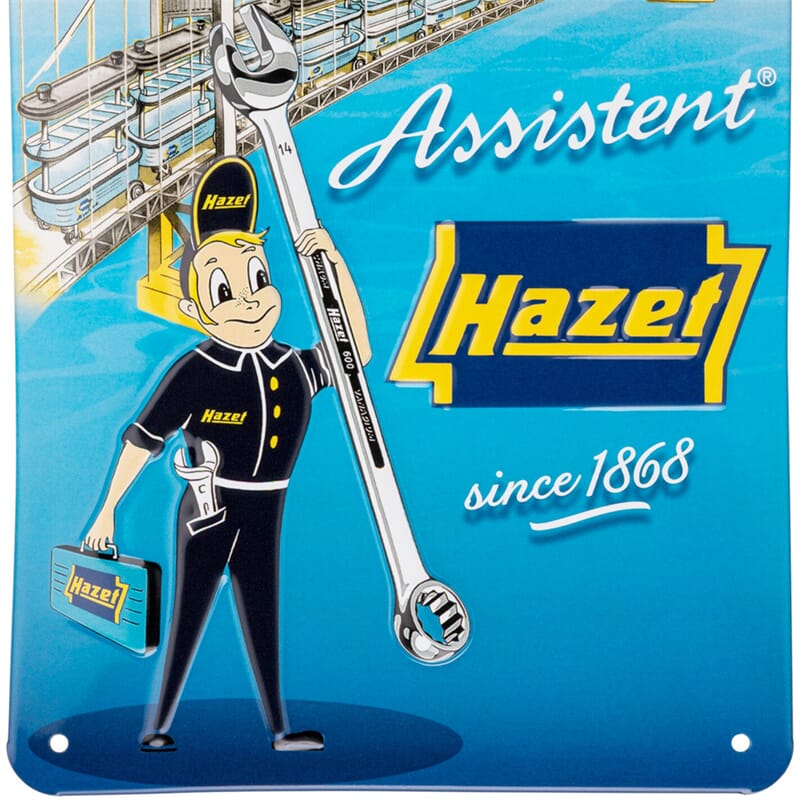 Hazet Blechschild "Assistent" Historisch A5