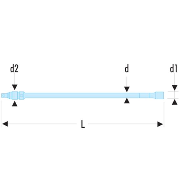 Facom R.210RC 1/4 Verlängerung mit Verriegelung100 