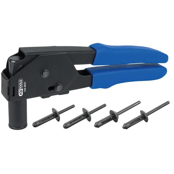KS-Tools 150.9650 Kunststoff Nietzangen-Satz mit Nieten, 41-teilig