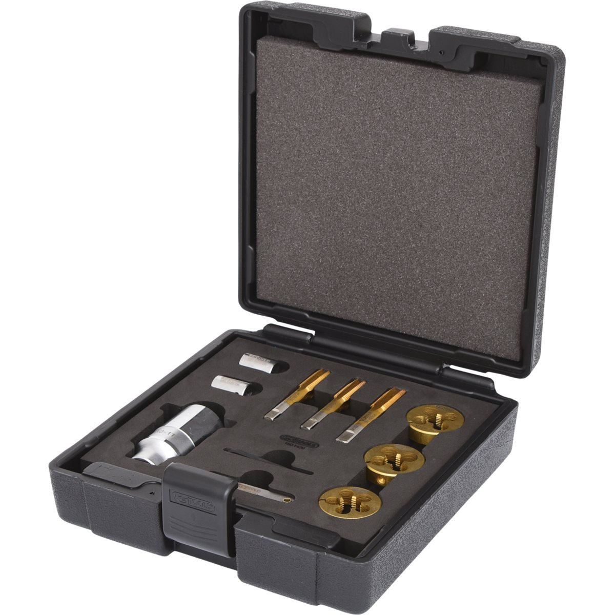 KS-Tools 150.1420 3/8" Gewindeschneid-Satz für Rad muttern- und Schrauben, 11-tlg.