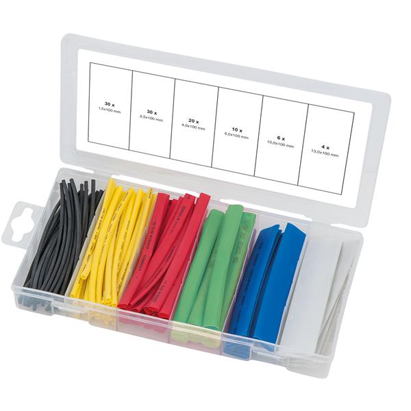 KS-Tools 970.0540 Shrink-On Tubes Assorment, Colou red, 110 pcs