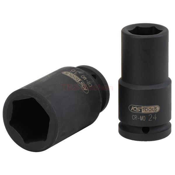 KS-Tools 515.1428 Hexagon impact socket, deep, 3/4 ", 28mm