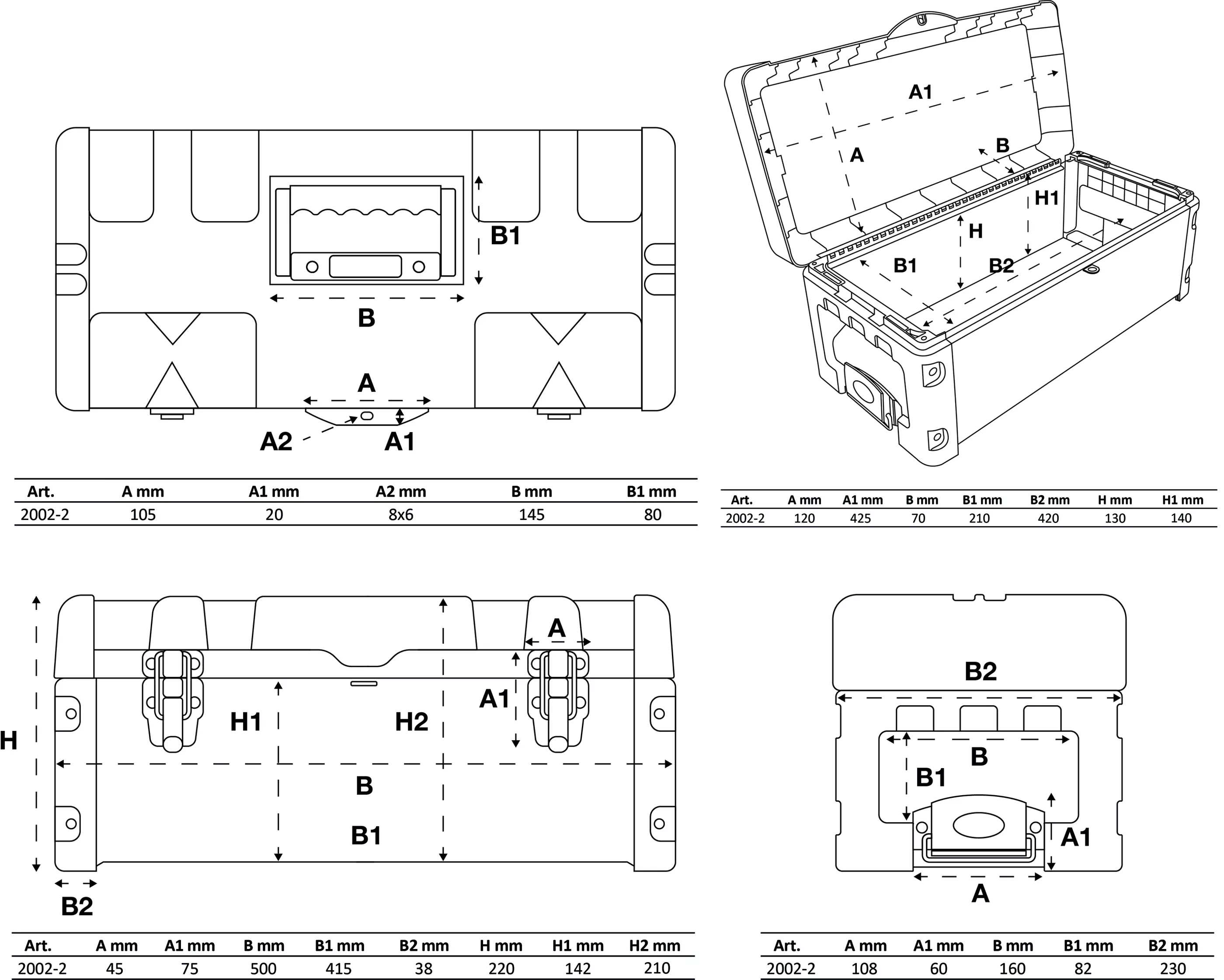 BGS 2002-2 Hard-Top tool case attachment, for BGS 2002