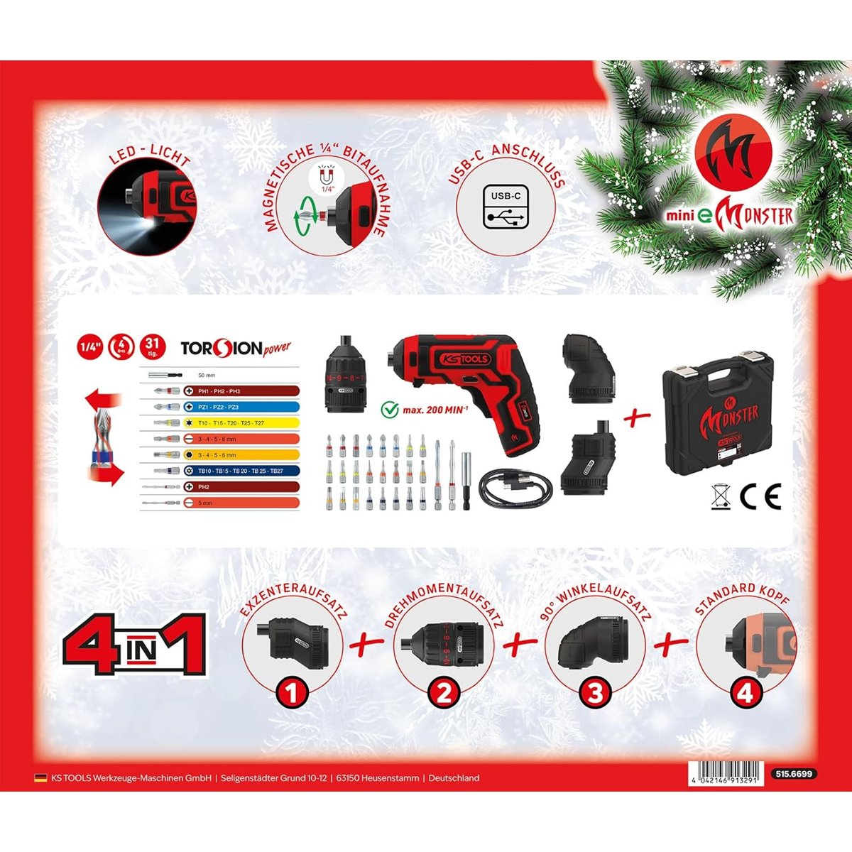 KS-Tools Adventskalender 2024 Akku-Schrauber-Satz 