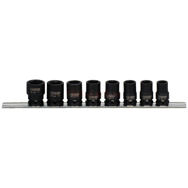 KS-Tools 515.0608 3/8" 6kant-Kraft-Stecknuss-Sat 