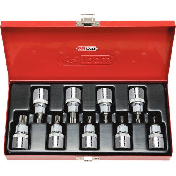 KS-Tools 918.1385 1/2" CHROME+ Bit-Stecknuss-Sat 