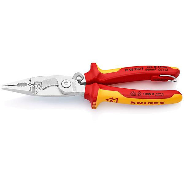 Knipex 13 96 200 T BK Pliers for Electrical Instal lation TT