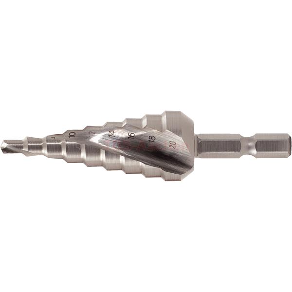 KS-Tools 330.2383 1/4" HSS Stufenbohrer-Bit,Ø 4- 