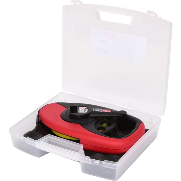KS-Tools 300.0056 Frame tape measure with yellow s teel tape, plastic housing, 50m