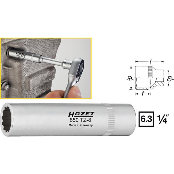 Hazet 850TZ-8 12-Point Socket (VW) 