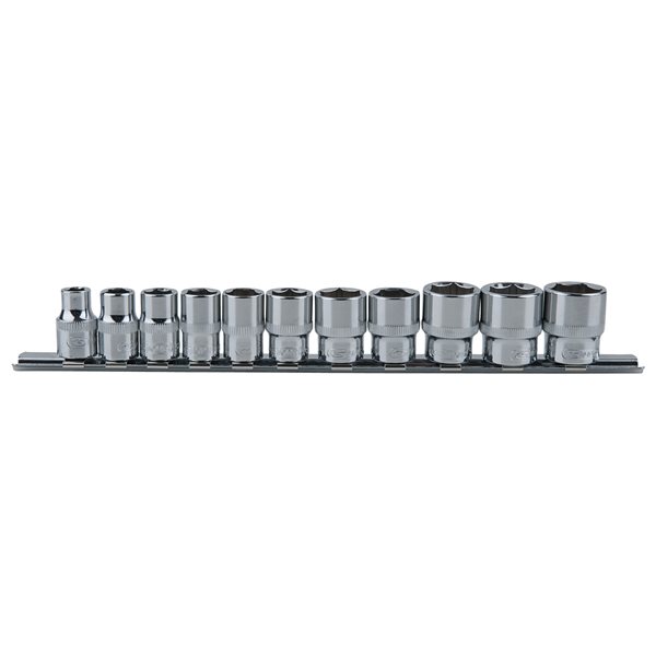 KS-Tools 918.0608 3/8" CHROMEplus 12-kant-Steckn s-Satz, 11-tlg. 8-19mm