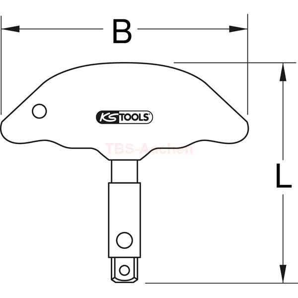 KS-Tools 516.1404 1/4"+3/8" T-Griff-Antriebsvie