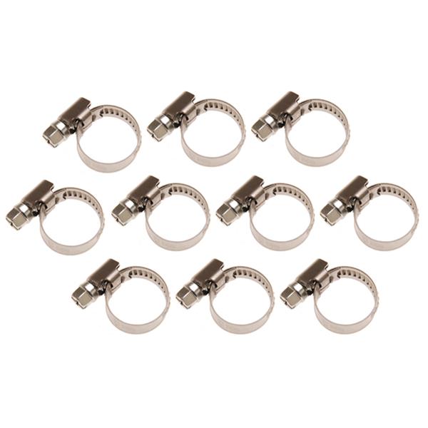 BGS 8095-10x16 Hose Clamps, Stainless, 10 x 16 mm, 10 pcs.