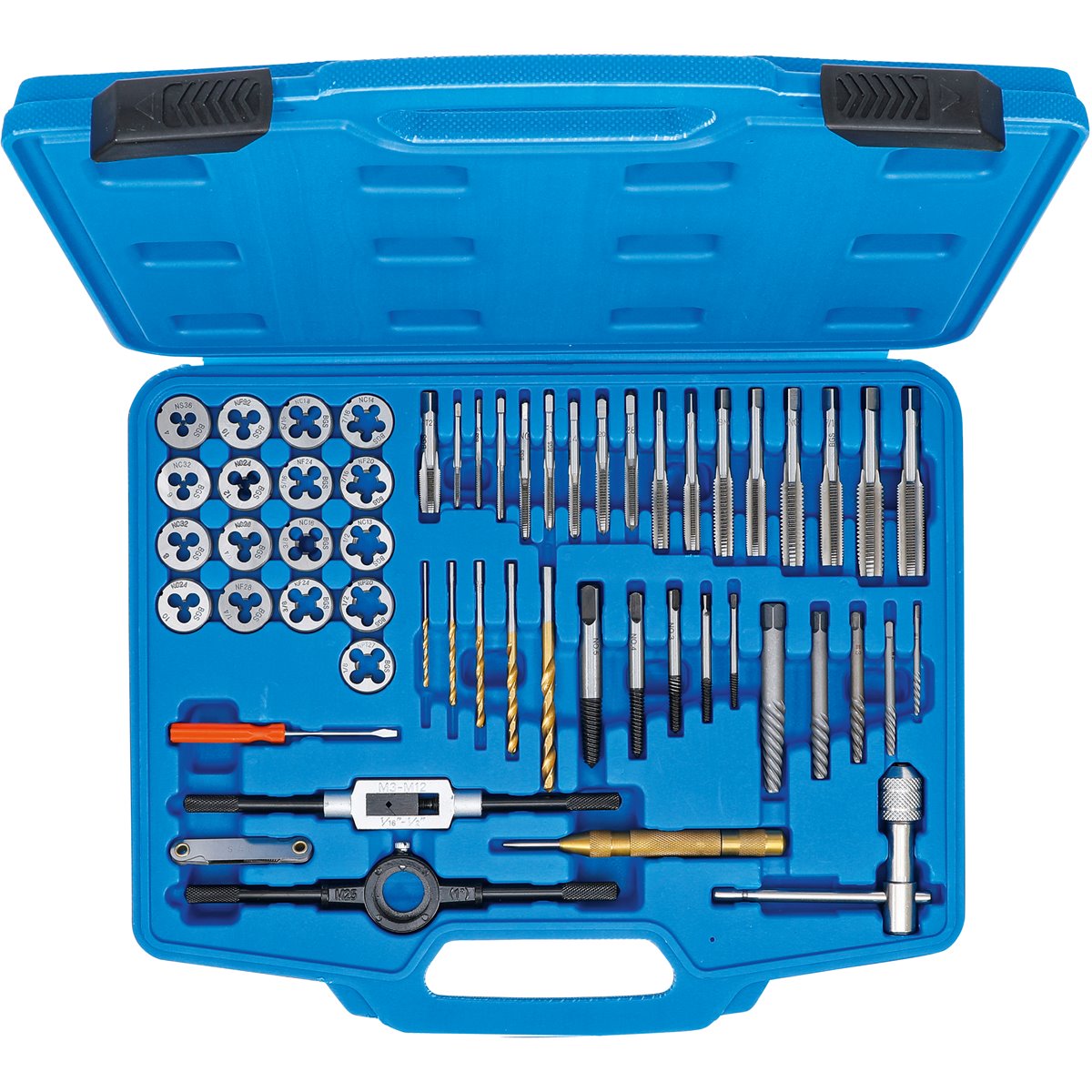 BGS 70105 Gewindeschneid-Satz, Zoll, 1/4" - 1", 56 -tlg.
