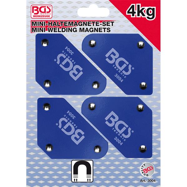 BGS 3004 Mini-Magnethalter-Satz, 45° - 90° - 135°, 4-tlg.